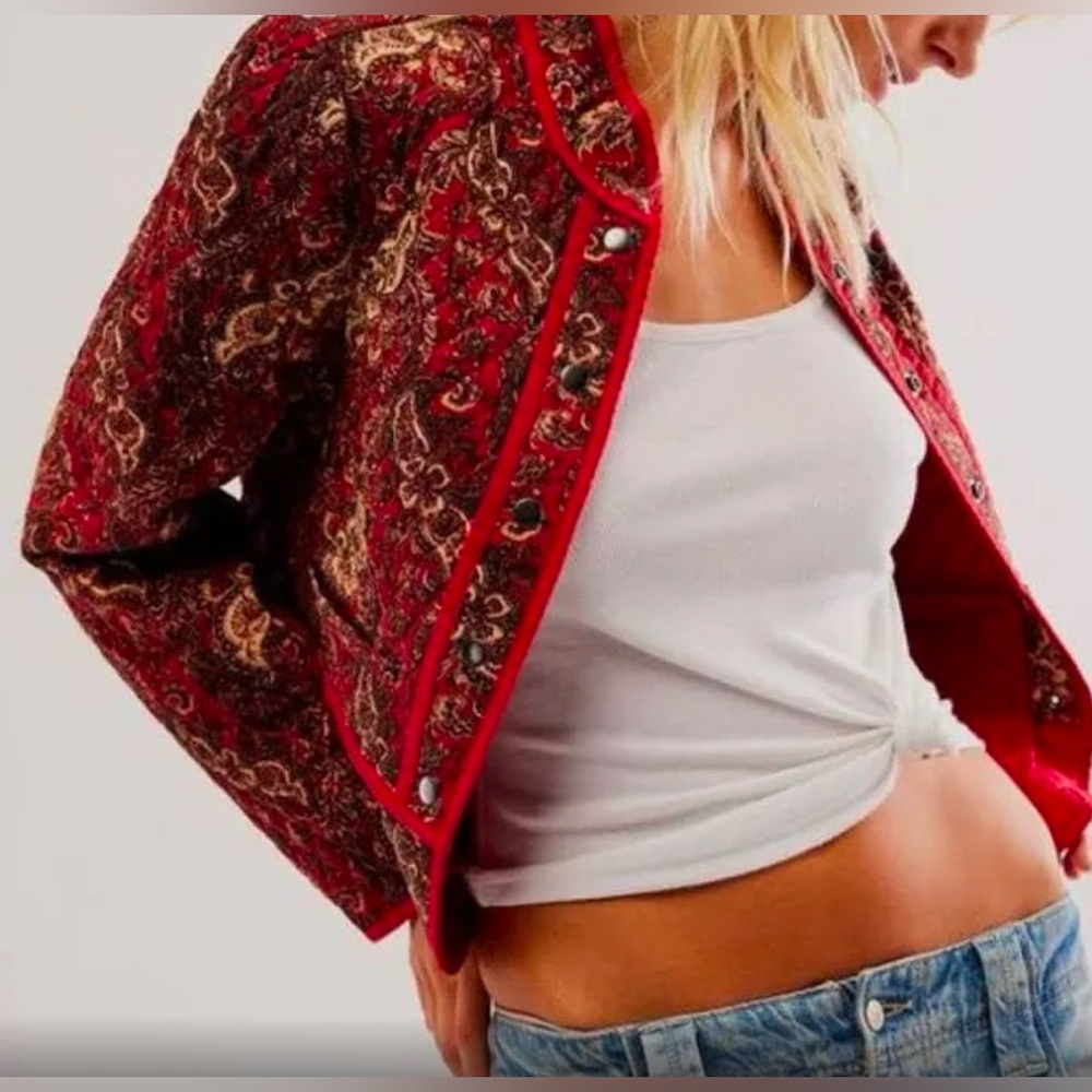 NEW Free People Zoey Quilted Boho Jacket NWOT